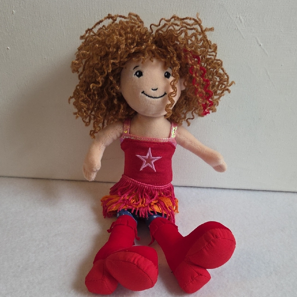Vanessa Groovy Girls Collection Brown Curly Hair Red Boots Fringe Skirt
